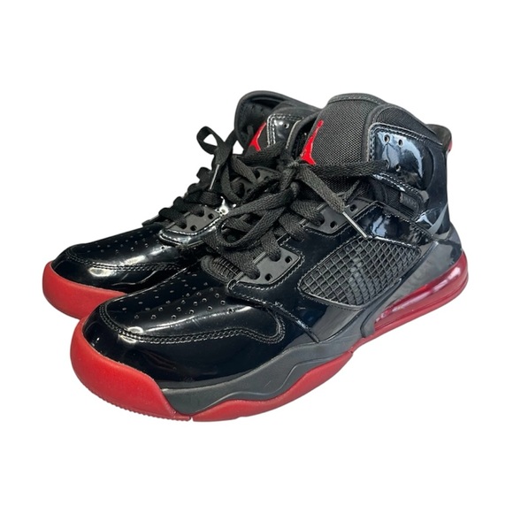 NIKE AIR JORDAN MARS 270 "PATENT BRED" BLACK-GYM RED SIZE 9.5 RARE! [CD7070-006] - Picture 2 of 8